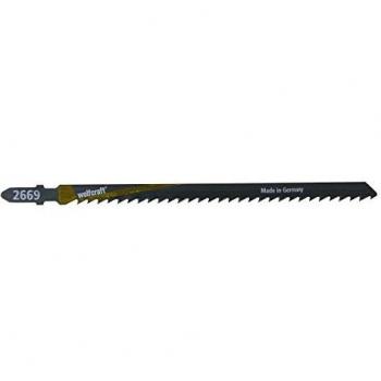 wolfcraft 2669000 - 2 hojas de sierra vástago en T / HCS / madera dura, planchas de virutas, madera contrachapeada / cortes bastos 125 mm