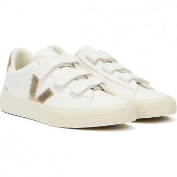 Veja Women's Recife Sneakers - White/Gold, Size UK 4
