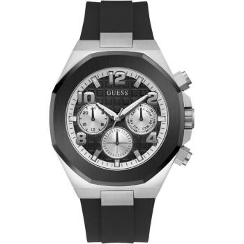 Guess Empire GW0583G1 - Reloj de hombre multifuncional con correa de silicona y resistente al agua
