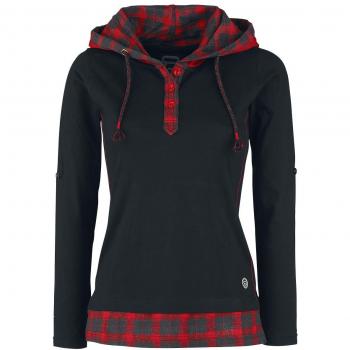 R.E.D. by EMP With You Around Manga Larga Mujer Negro/Rojo XL