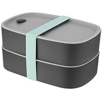 BergHOFF Leo Double Bento Lunchbox - Grey - 0.80L Capacity