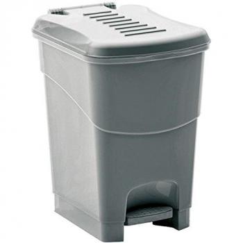 Kis 8070800 0084 01 Papelera koral, 6 L, plástico, plata, 19 x 24 x 28 cm