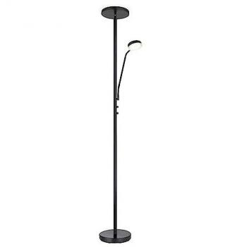 Lámpara de Pie LED Regulable Teo 18,5W + Luz de Lectura 4,5W Color Negro Mate