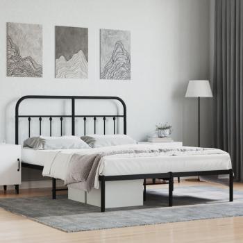 Cabecero de cama metálico negro 140x200 cm