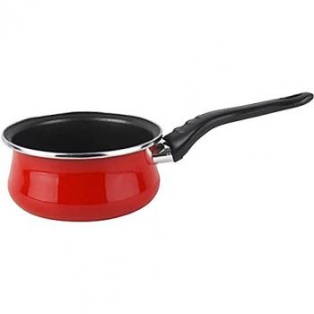 Cazo Magefesa Praga 16 cm, Acero Esmaltado Vitrificado, Inducción y Lavavajillas, Granate