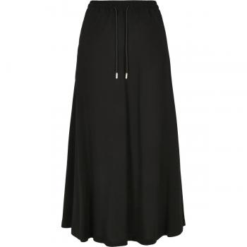 Urban Classics Women's Black Viscose Midi Skirt (Sizes XS to 3XL)