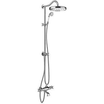 Conjunto bañera‑ducha termostática · Ducha fija Ø 310 mm. con rótula. · Ducha anticalcárea Ø 78 mm. · Flexo doble engatillado. · Inversor integrado en el regulador de caudal.-24219801