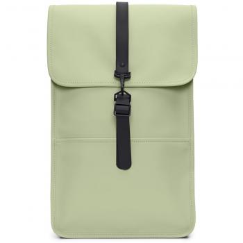 Rains Backpack - Earth, 50 cm, green, waterproof material, adjustable shoulder straps, minimalist design, front zip pocket
