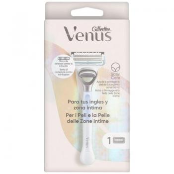 Gillette Venus Maquinilla De Depilación Para Mujer Para Ingles Y Zona Íntima, 1 Mango + 1 Recambio