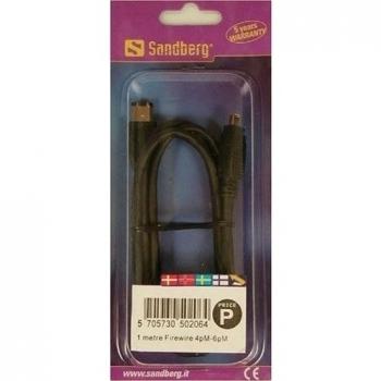 Sandberg FireWire 4pM-6pM 1 m - Cable FireWire