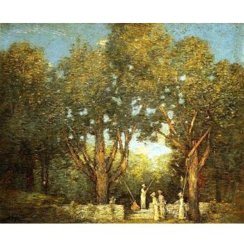 12 x 25,4 cm OdsanArt Art Nouveau Landscapes' Diseño de el retorno del de Fiesta de pesca ' de Julian Alden Weir Fine Art Prints de alta calidad sobre lienzo