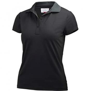 Helly Hansen Women's Crew Tech Short Sleeve Polo Shirt Black 2XL