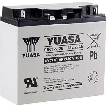 Batería cíclica YUASA REC22-12 12V 22Ah medidas