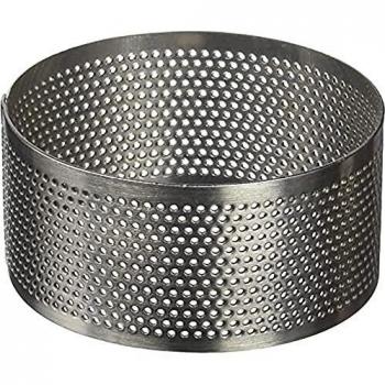 Lacor - 68547 - Molde Aro Redondo Perforado 7x3,5cm Inox.
