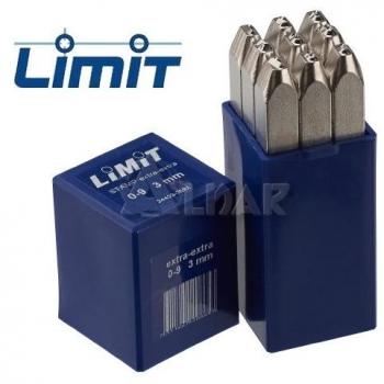 Juego de 9 punzones números - Inox./Metal 12mm