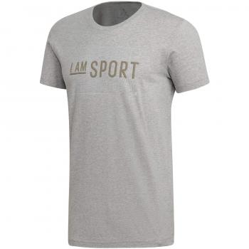 Adidas Verbiage (Manga Corta Camiseta, otoño/Invierno, Hombre, Color Gris, tamaño Extra-Large
