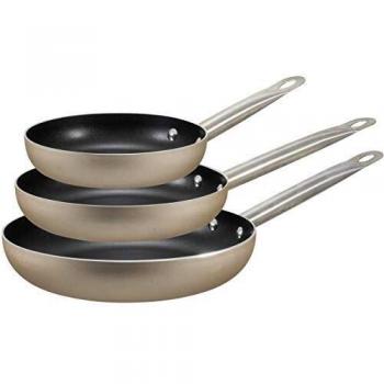 Set 3pc Sartenes Aluminio Prensado, Apto Para Inducción