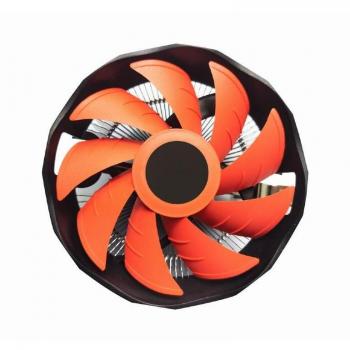Gembird CPU-HURACAN-X30 Ventilador de Refrigeración para Procesador 12cm 45W 4 Pines Negro/Naranja