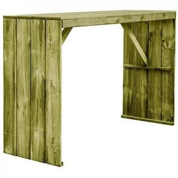 vidaXL Mesa de Bar de Madera de Pino Impregnada 170x60x110 cm Muebles Comedor Salón