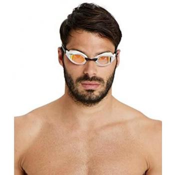 ARENA Air-Speed Mirror Gafas de natación, Unisex-Adult, Yellow Copper-White, One Size
