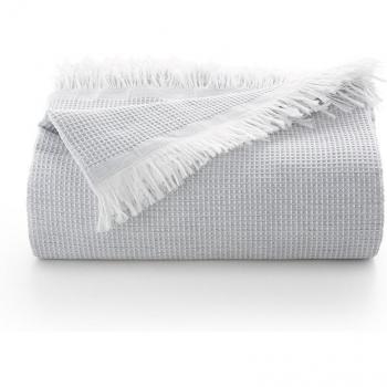 Colcha multiusos Gala gris claro - Suave y transpirable para cama y sofá