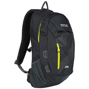 Regatta Altorock Ii - Mochila de viaje para hombre, Hombre, Mochila, EU153 2C5000, Ébano/Neon Spring, 25 Litros