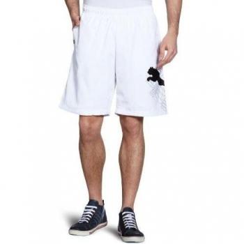PUMA  - Bermudas para hombre, tamaño M, color blanco / negro