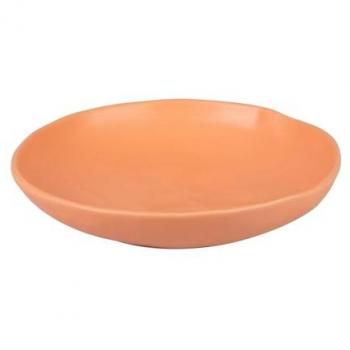 Centro de Mesa Cerámica Naranja Mate 36x36x8 cm - Decoración Hogar Elegante y Sofisticada