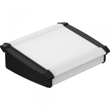 Bopla Caja de consola Alu-Topline, de aluminio color negro, frontal inclinado, dimensiones 200 x 181.2 x 68.2 mm