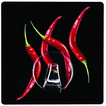 WENKO Static-Loc gancho de pared Uno Hot Peperoni - fijar sin taladrar, Plástico