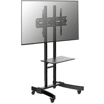 Soporte de TV B-MS 125, altura ajustable 109-125 cm, para pantallas de 32-70 pulgadas hasta 30 kg, VESA 600x400, con ruedas y estante intermedio, color negro