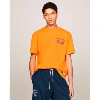 CAMISETA TOMMY JEANS INTERNATIONAL GAMES TEE KEM ORANGE