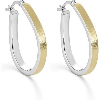 Pendientes criollas bicolor textura mate de plata Itemporality