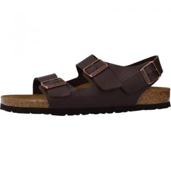 Sandalias de Hombre Birkenstock Milano BF Marrón, color marrón, modelo 034703, tipo de sandalia con cierre de hebilla y plantilla anatómica
