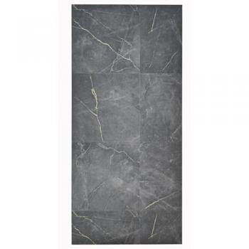Alfombra Vinilo Efecto Mármol Antracita 65x360cm Antideslizante para Cocina y Salón