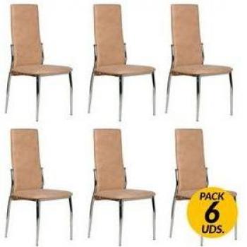 Pack 6 sillas de comedor Sakura