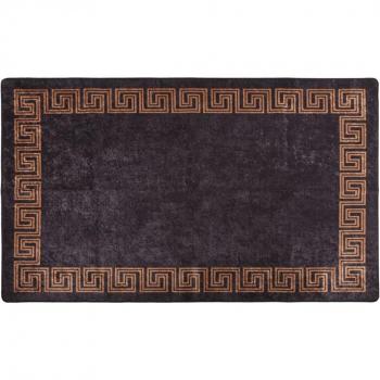 Alfombra lavable antideslizante vidaXL 120x170 cm Color Negro, Gris y dorado, Beige y dorado - Alfombra de Piso para Sala de Estar, Dormitorio, Habitación, Salón