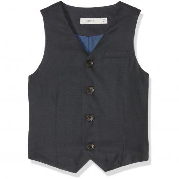 NAME IT Nitklas Waistcoat Mz, Chaqueta de Traje para Niños, Azul