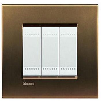 Placa Embellecedora 7 Módulos Centrados Livinglight BTICINO LNA4807BZ Bronce
