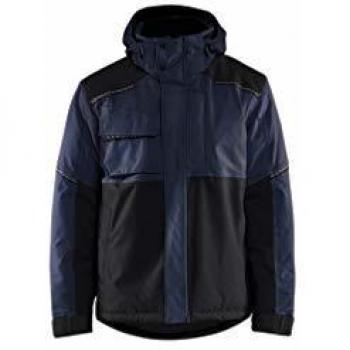 Chaqueta de trabajo de invierno stretch 2D 4881 - Azul marino oscuro/Negro 4XL