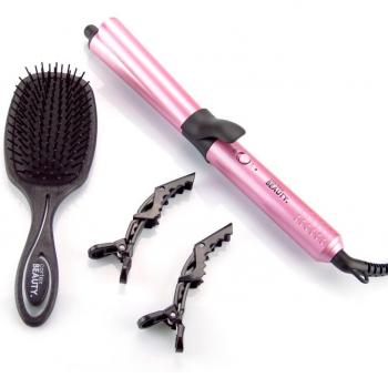 Set Rizador de Pelo Iónico Cortexpro CTI007 con Cepillo y Pinzas, 42 W, Cerámica