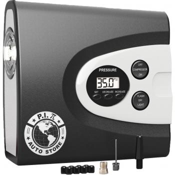 P.I. Auto Store Inflador de Neumáticos Digital Premium – Compresor de Aire Automático Portátil Eléctrico de 12V DC. Bombea hasta 10,3 bares. Con estuche de transporte