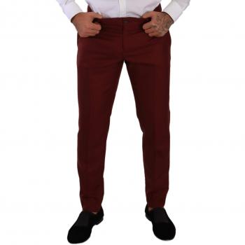 Dolce & Gabbana Red Cashmere Silk Dress Trouser Pants - IT50 | L