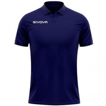 Givova Summer Short Sleeve Cotton Pique Polo Shirt in Blue