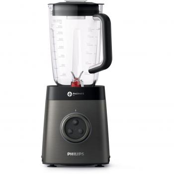 Philips Domestic Appliances Batidora HR3663/90 Vaso, 1400 W, Metal, 4 Velocidades, Black