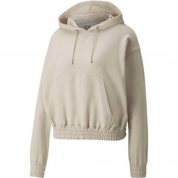 Sudadera Deportiva Mujer Puma Her Hoodie con Algodón Sostenible Beige L