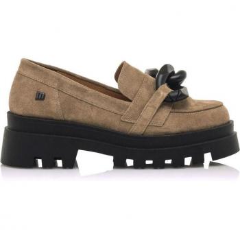 Mocasines Mustang Kelly para Mujer en Serraje Marrón con Detalle de Suela Dentada Modelo 51041-C53769