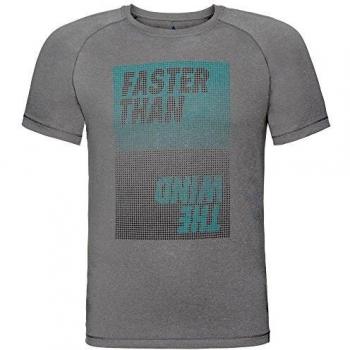Odlo Bl Top Crew Neck S/S Aion Camiseta, Hombre, Gris