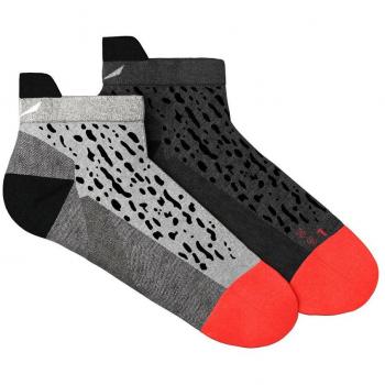 Salewa Calcetines Cortos Mtn Trainer Multicolor para mujer, talla 39-41, color gris claro, gris oscuro y ceniza