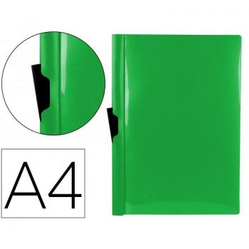 Carpeta dossier con pinza lateral Liderpapel 60 hojas Din A4 color verde